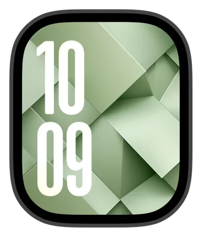Aesthetic Apple Watch face — Sage Geometry by Watch Lux
