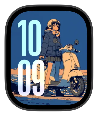 Anime Apple Watch face — Scooter by Watch Lux