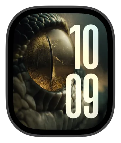 Cute & Kawaii Apple Watch face — Serpent's Gaze by Watch Lux