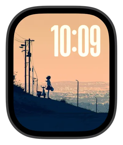 Nature Apple Watch face — Sunset Ride by Watch Lux