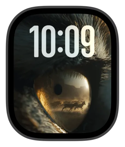 Cute & Kawaii Apple Watch face — Zebra Gaze by Watch Lux